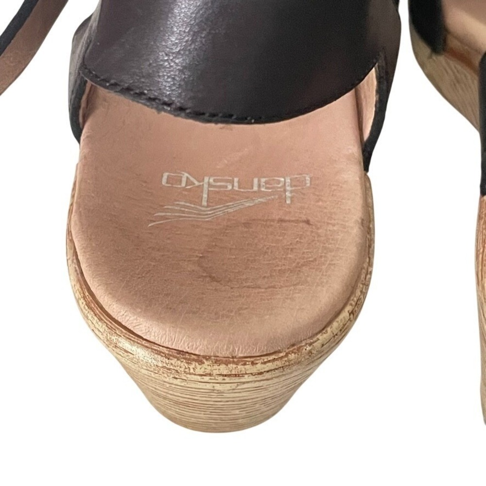 Dansko Matty Black Leather Buckle Sandals EU 37 US 6.5-7 Comfort - Picture 8 of 11